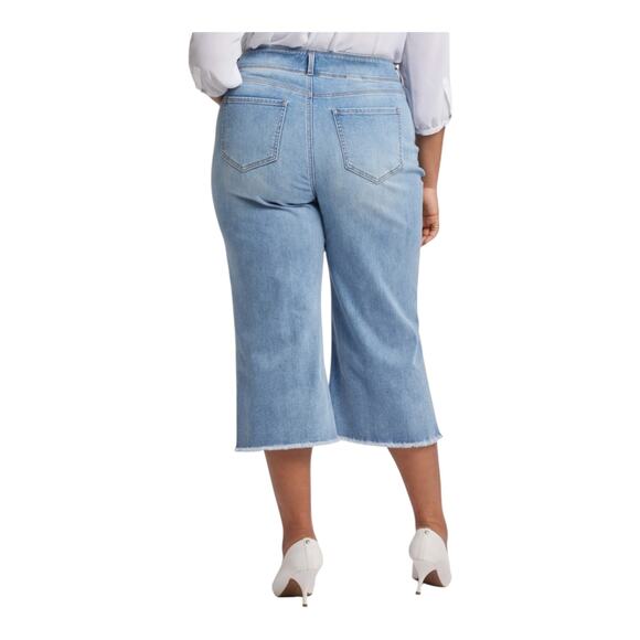 NYDJ Jeans Brigitte Wide leg capri blue size 22W - Picture 9 of 9